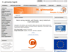 Tablet Screenshot of gimnazija-deveta-zg.skole.hr